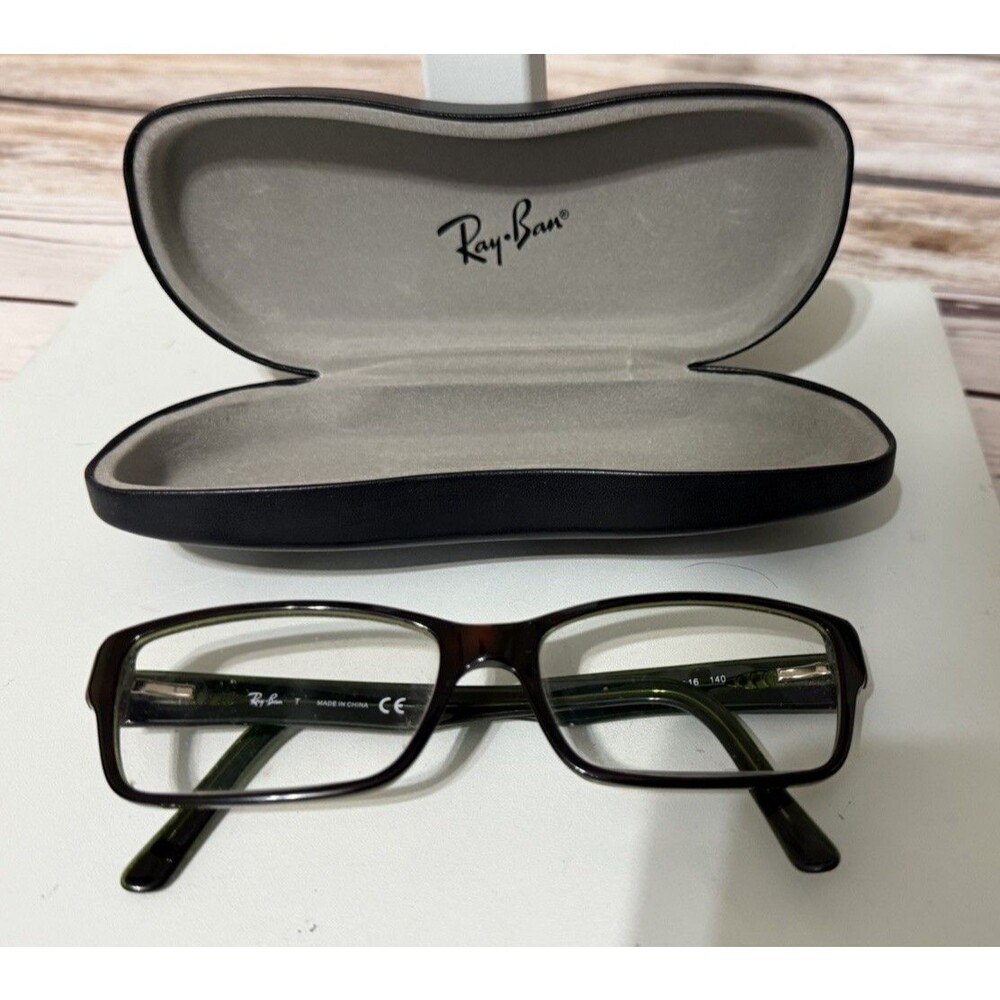 Ray-Ban RB 5169 2012 Tortoise Rectangular Eyeglasses 54-16-140 Black Green